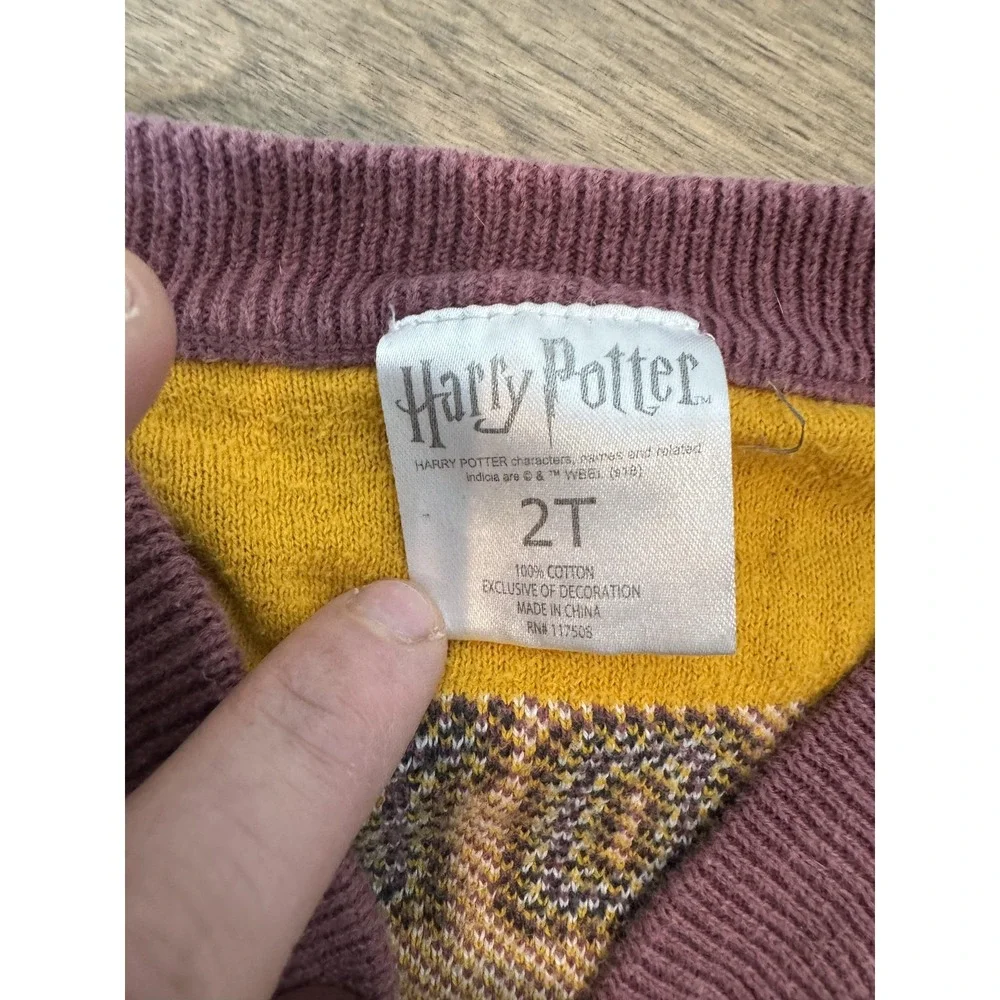 Harry Potter Cardigan Sweater Toddler 2T‎ Maroon Gryffindor H Potter 07 Varsity